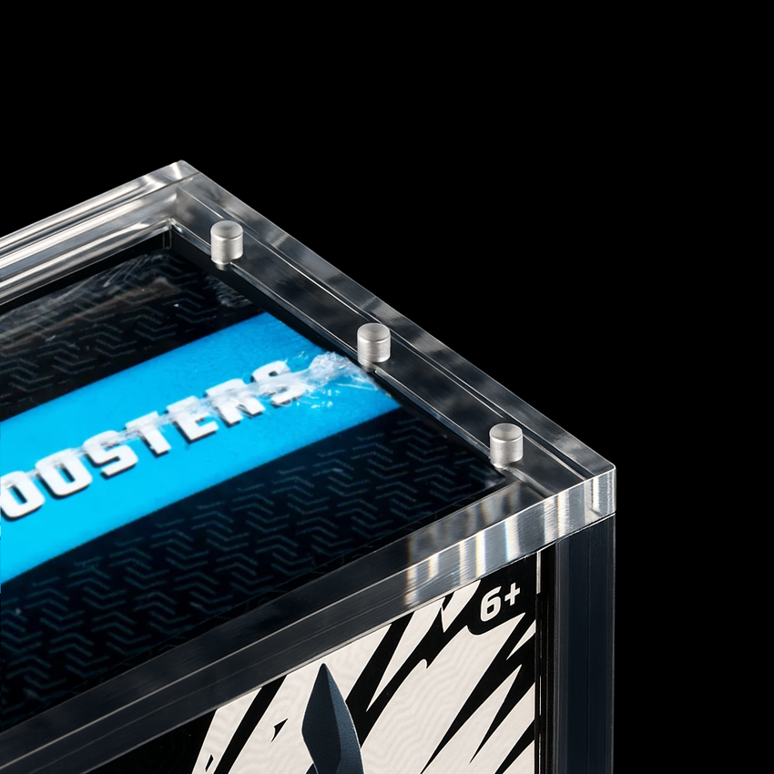 Protection Acrylique "Poke-Bundle" – Boîte Pokémon® 6 Boosters | Boîtier Transparent Anti-UV | 4 Temples