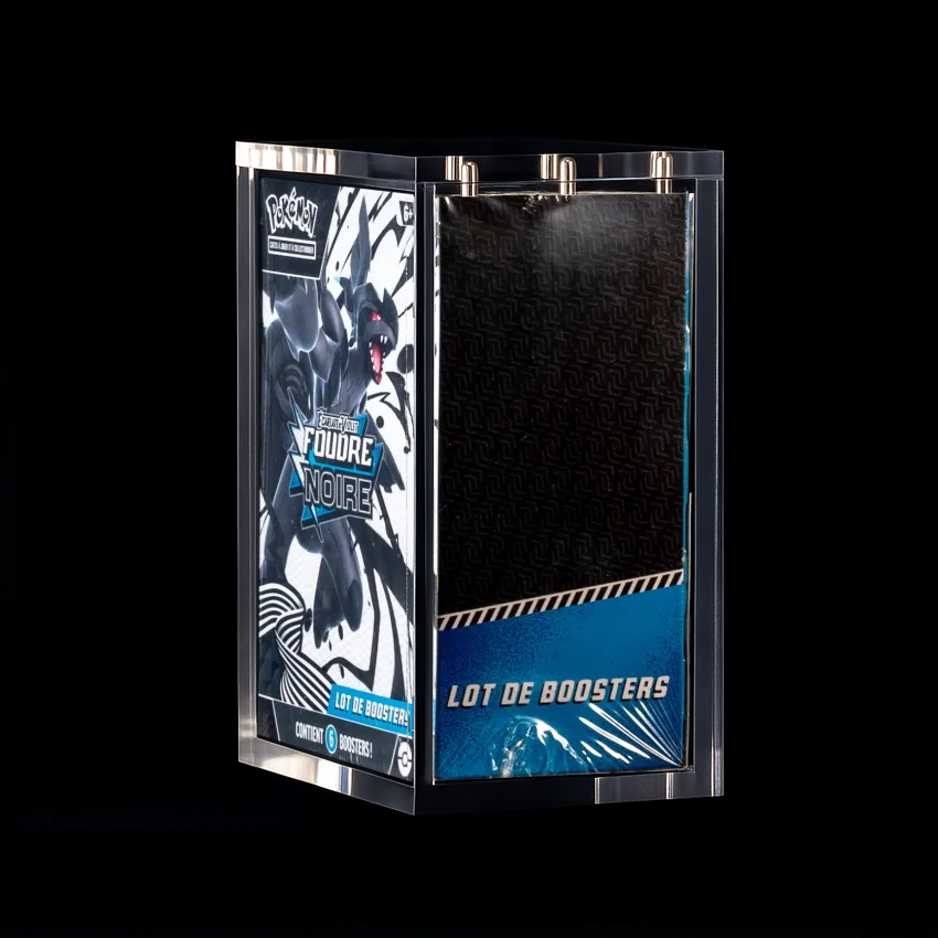 Protection Acrylique "Poke-Bundle" – Boîte Pokémon® 6 Boosters | Boîtier Transparent Anti-UV | 4 Temples
